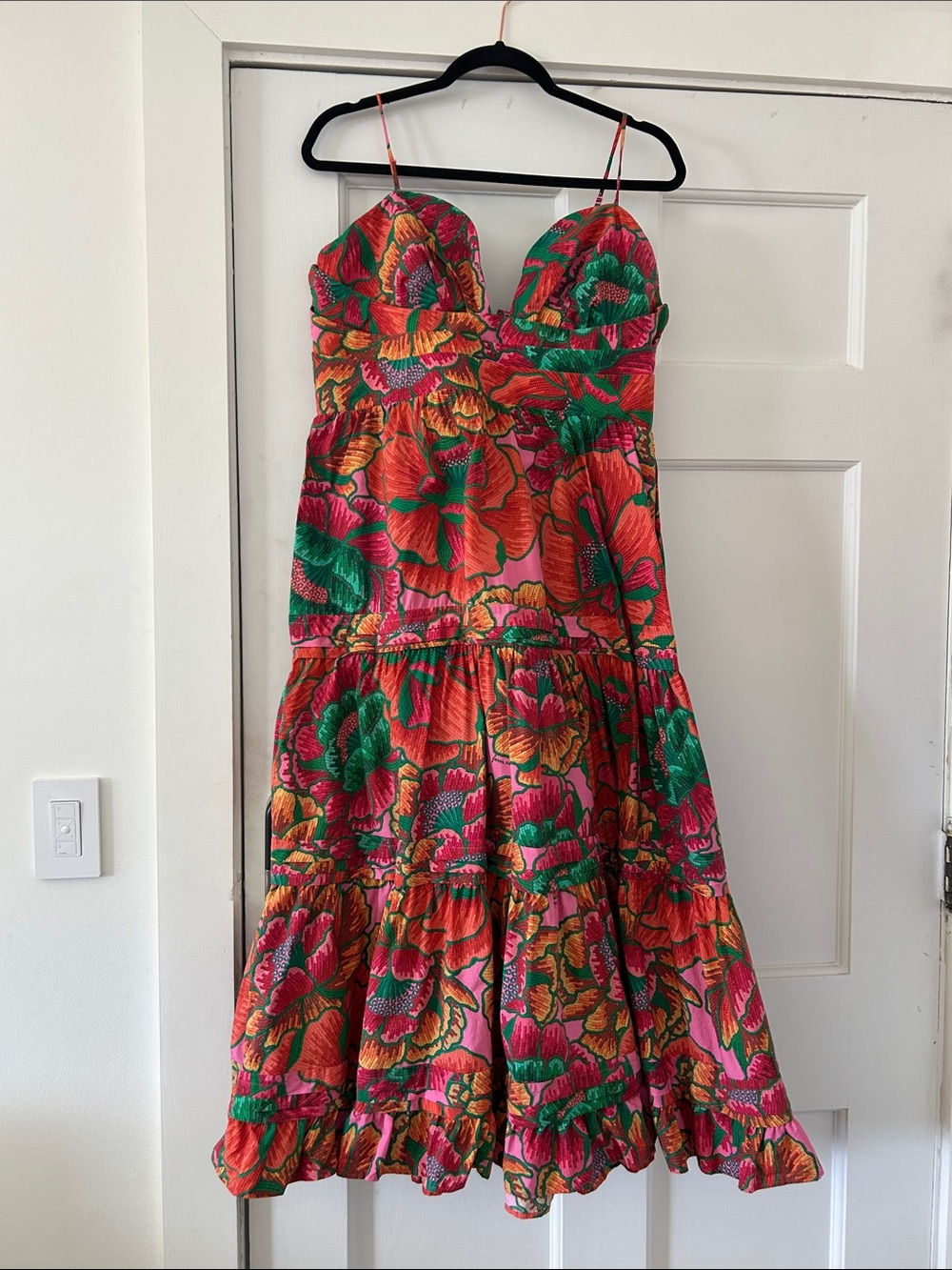 FARM RIO Beaded Spring Sleeveless Midi Dress - Picture 4 of 11